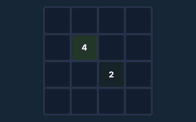 2048 game board